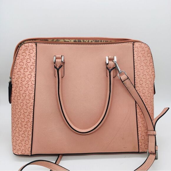 GUESS Large Logo Pattern Faux Leather Purse Shoulder Strap - Picture 7 of 11